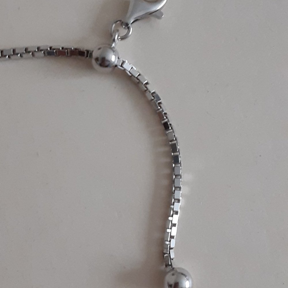 Vincenzasterling Silver Adjustable Box Chain Neck… - image 3